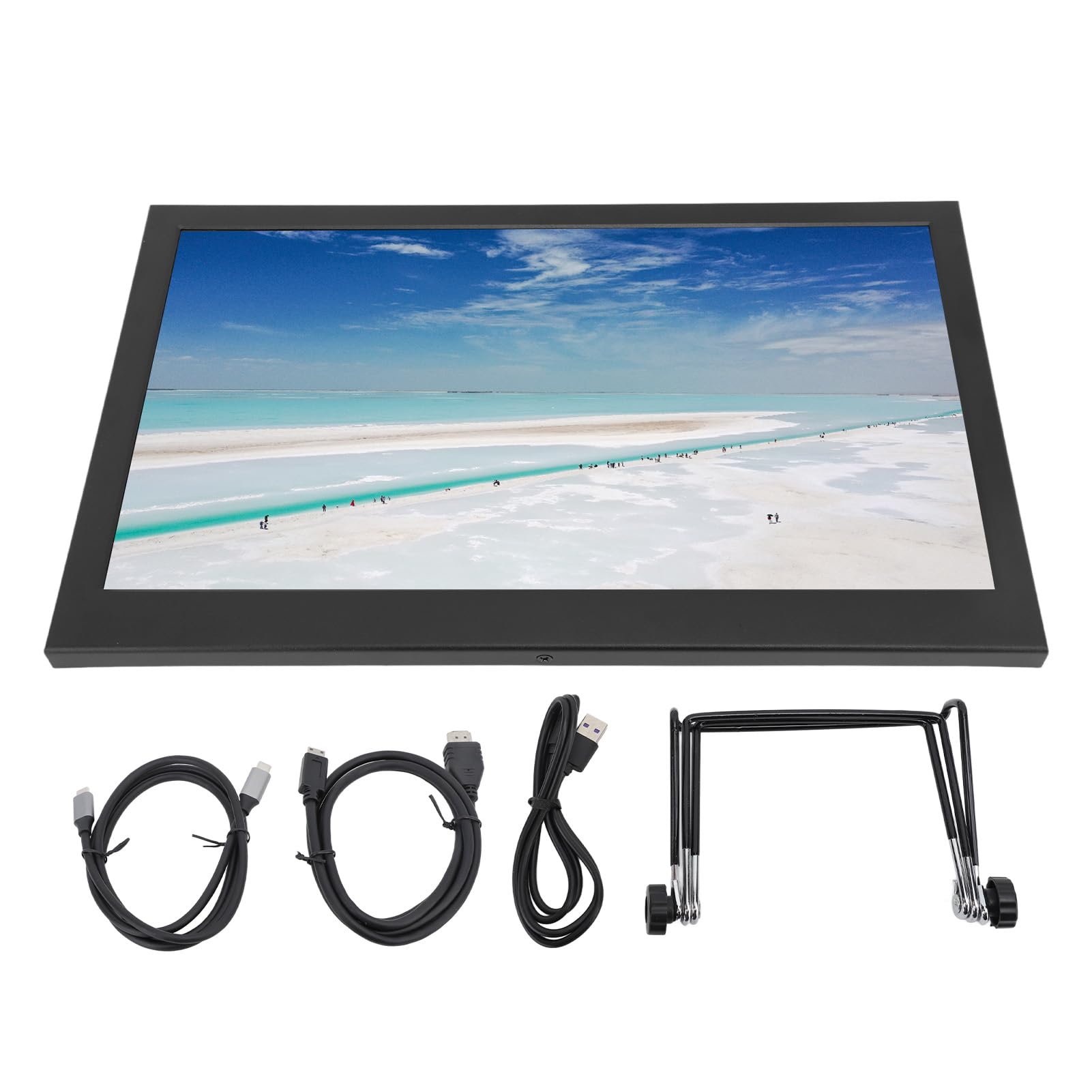 KIMISS 13.3 Inch 1080P Portable Monitor with 60Hz Refresh Rate, 72% sRGB IPS Screen - USB-C External Display for Laptop, Gaming & Work - Dual Built-in Speakers | Perfect for Travel, Home Office & Multi-Tasking