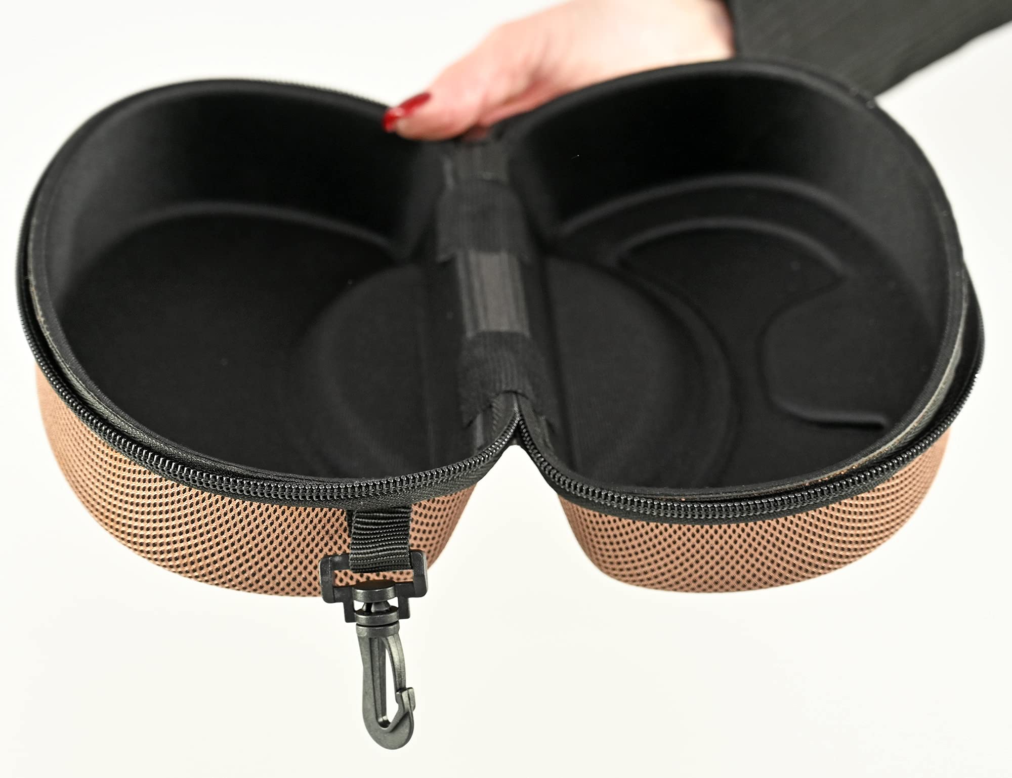 Home-X Sport Goggles Case - Hard Shell Protective Eyewear Storage with Zipper - 8