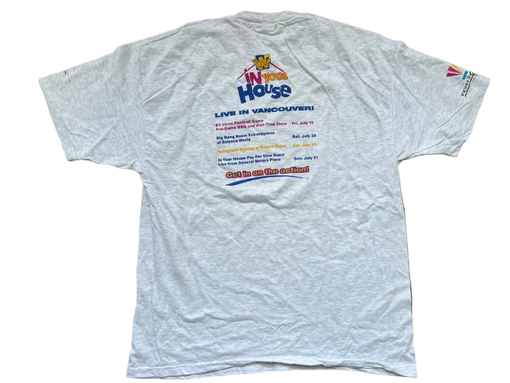Vintage 1997 WWE In Your House 9: International Incident Wrestling T-Shirt - Classic Wrestling Fan Merchandise & Collectible for WWE Events, Cosplay, and Retro Sports Fashion
