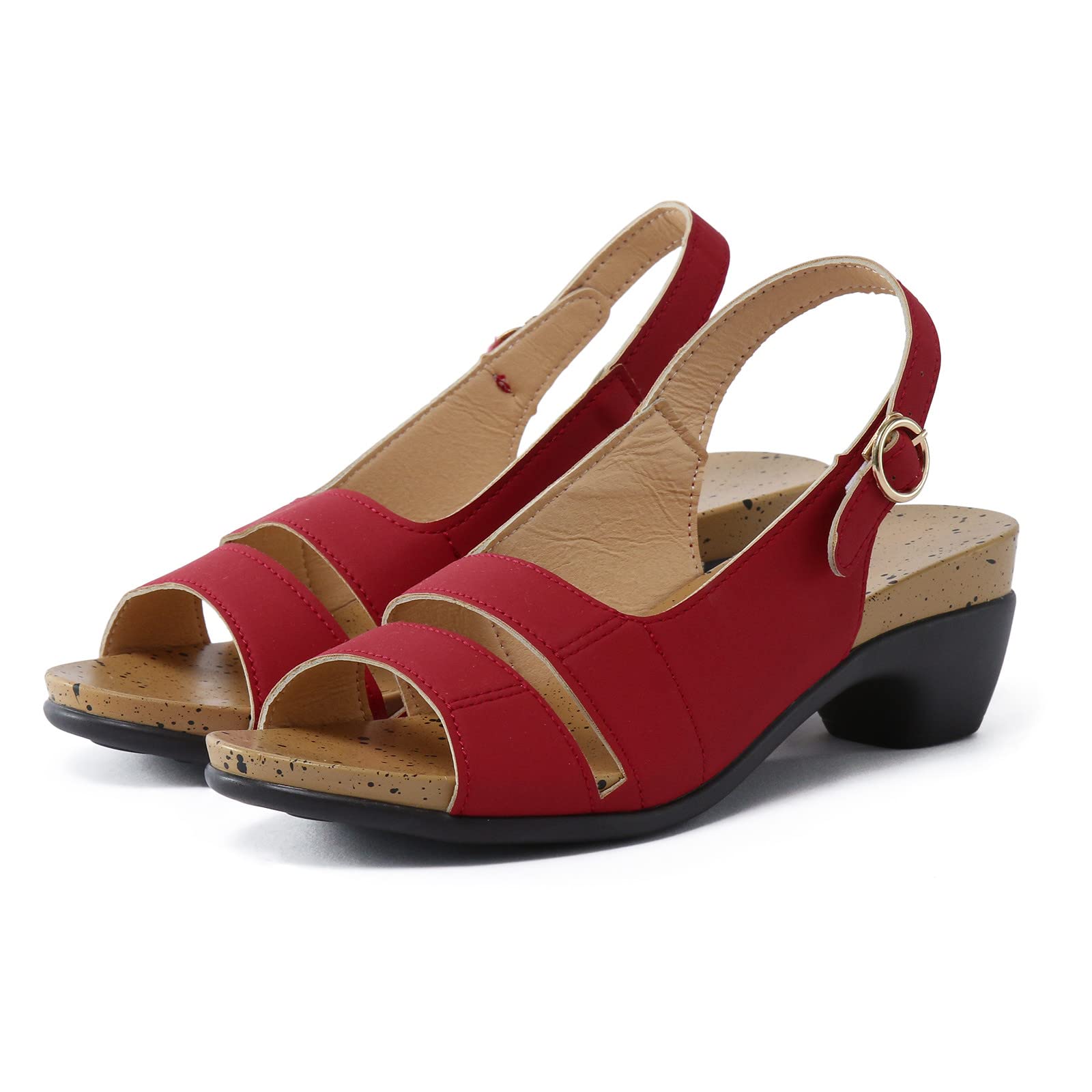 **Eduavar Women's Comfortable Wedge Sandals – Breathable Orthotic Support for Walking, Travel & Summer Outfits**