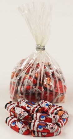 Scott's Cakes 1lb Milk Chocolate Peanut Butter Santas - Foil Wrapped Holiday Treats for Christmas Stocking Stuffers, Gift Giving & Party Favors