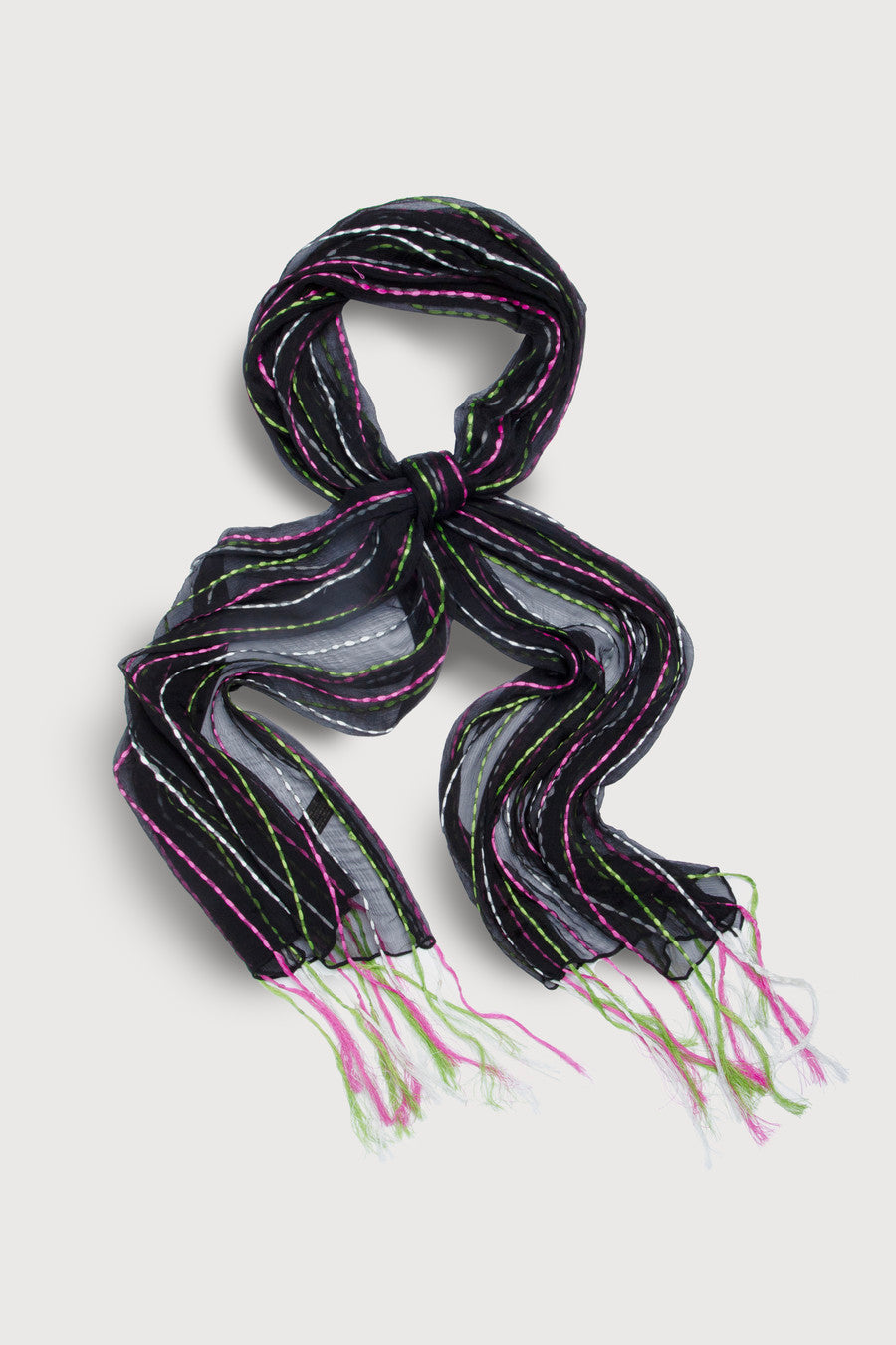 Rio Silk Scarf with Elegant Tassels - Lightweight Fashion Accessory for Women - Perfect for Office, Travel and Special Occasions