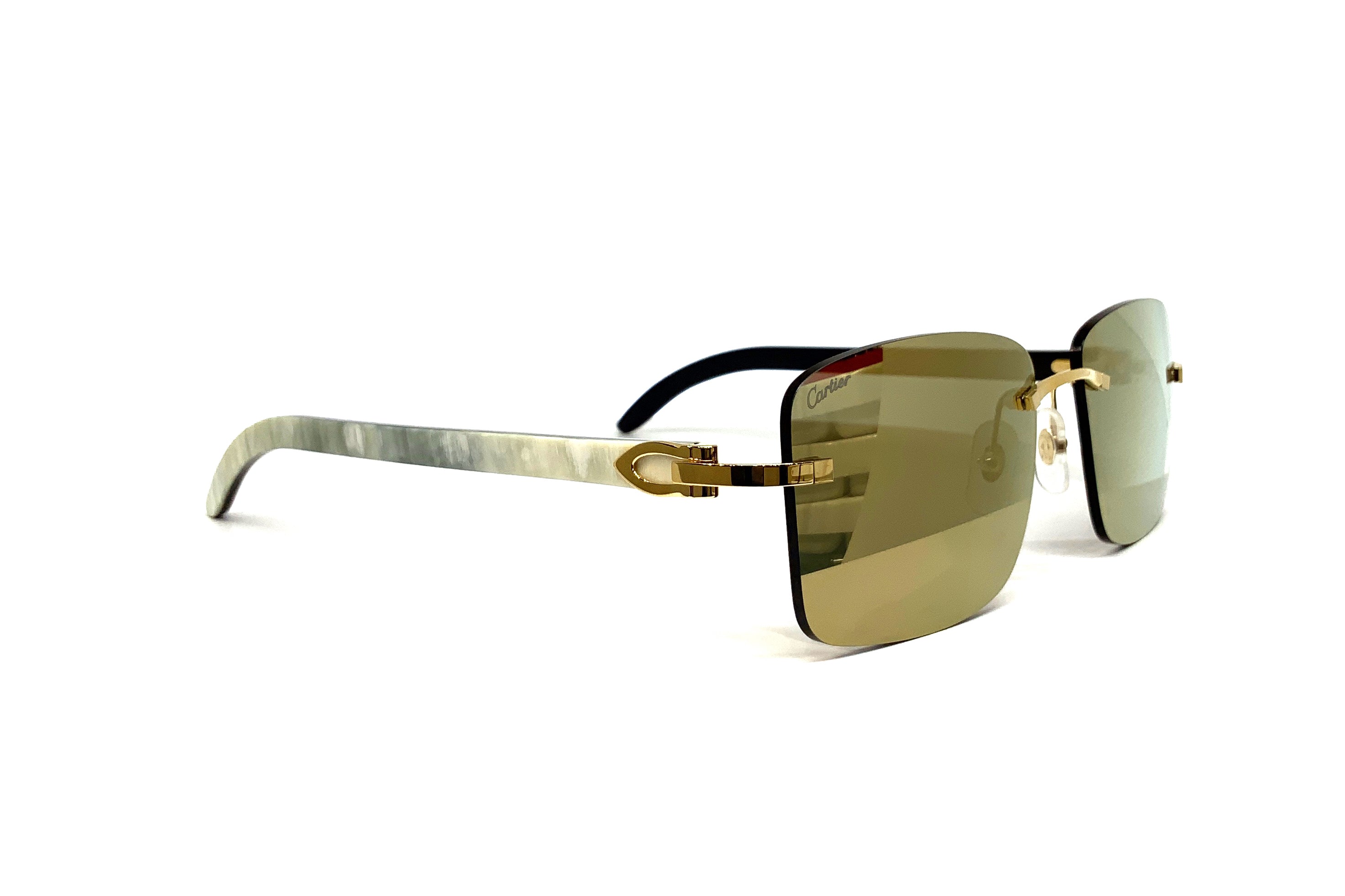 Cartier C Décor CT0030RS Buffalo Horn Sunglasses - Luxury Designer Shades for Men & Women - Perfect for Outdoor, Travel & Fashion Accessories