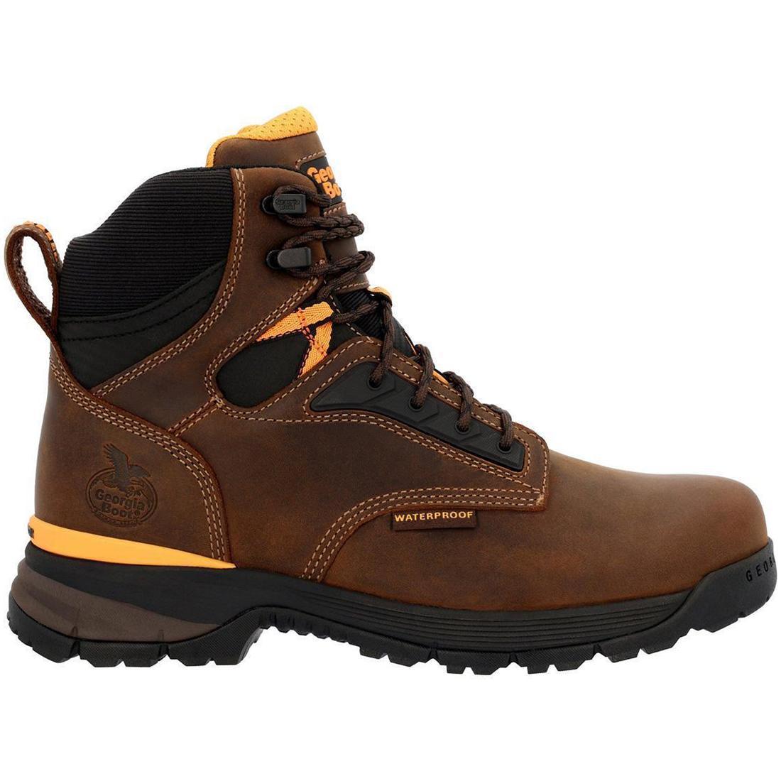 TBD Alloy Toe Waterproof Work Boots for Men - Steel Toe Safety Shoes with Slip Resistant & Electrical Hazard Protection - Ideal for Construction, Warehouse & Outdoor Work