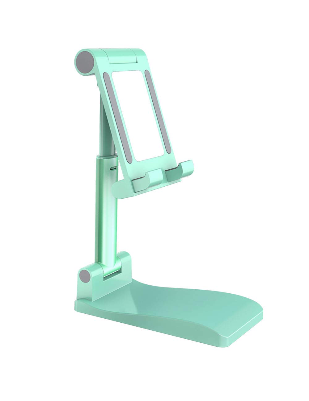 Adjustable Foldable Phone Stand Holder with Mirror - Universal Dock & Cradle for iPhone, iPad, Tablet, Kindle - Perfect for Desk, Office, Makeup & Reading (Green)
