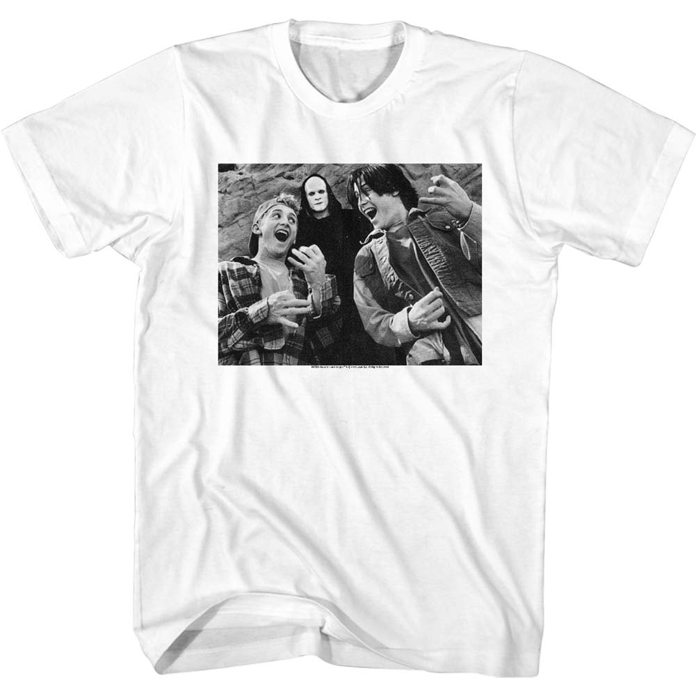 Bill & Ted's Excellent Adventure 80s Movie T-Shirt - Vintage Black & White Photo Tee for Men & Women | Casual Wear, Cosplay, 80s Theme Party Outfit