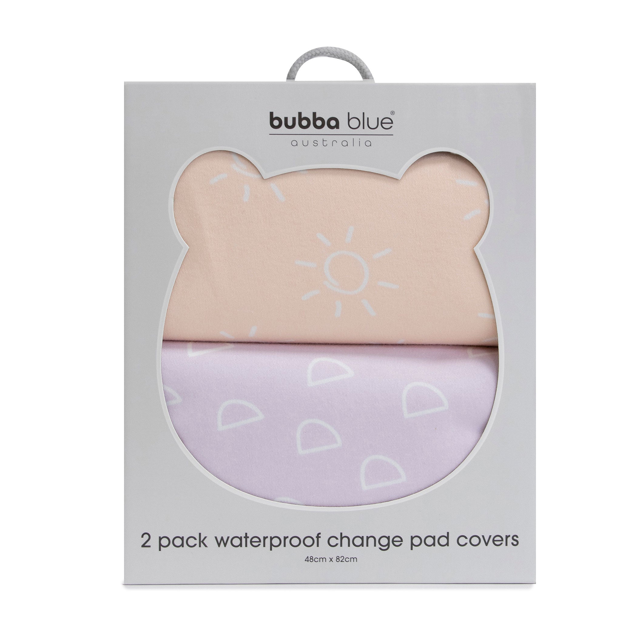 Nordic Style 2-Pack Waterproof Changing Pad Covers - Soft Peach & Lilac Colors for Baby Nursery, Daycare & Travel Use