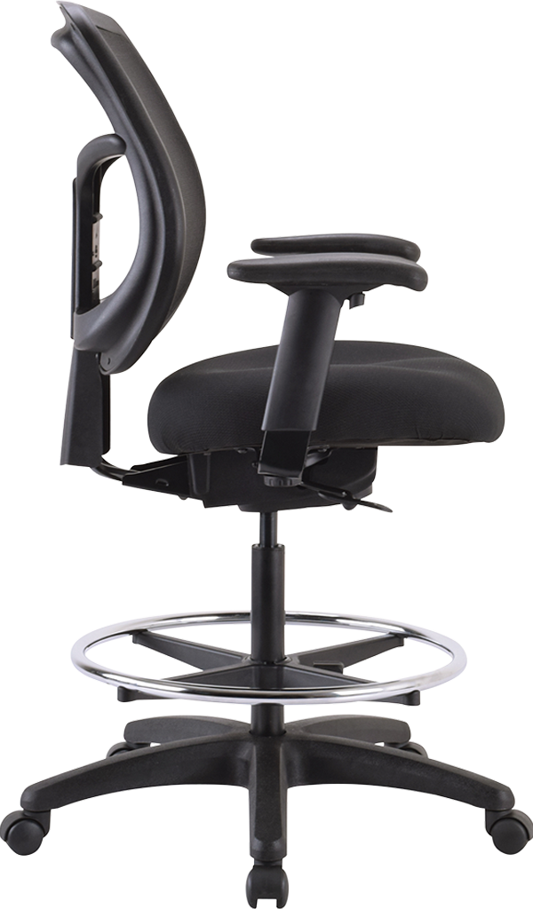 Eurotech Apollo Black Mesh Drafting Chair DFT9800 - Adjustable Height Ergonomic Office Chair for Architects, Designers & Artists - Perfect for Drafting Tables, Home Office & Studio Workspaces