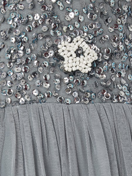 Avon Grey Bridesmaid Maxi Dress - Elegant Formal Gown for Weddings, Parties & Special Occasions