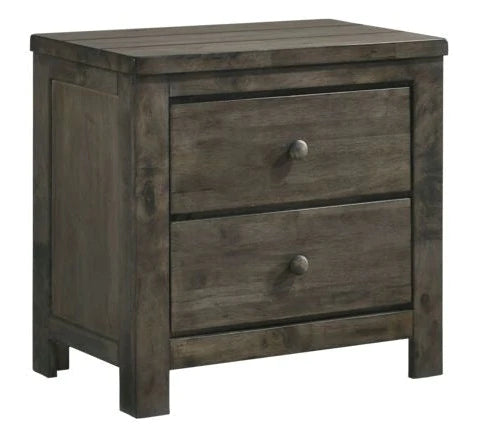 5-Piece King Size Bedroom Set with Storage - Grey Wooden Cabin Style for Master Bedroom & Guest Room