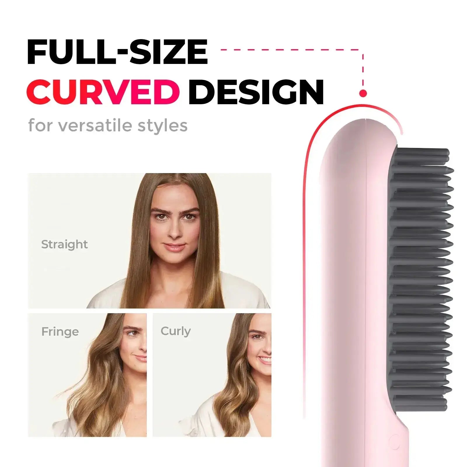 Tymo Portable Pink Hair Straightener - Compact Travel Flat Iron for Smooth & Shiny Hair at Home or On The Go