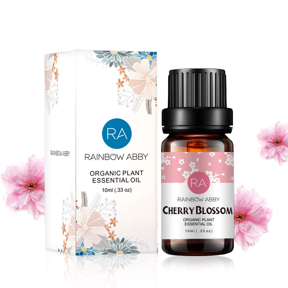 100% Pure Organic Cherry Blossom Essential Oil for Diffusers, Massage & Skin Care - Natural Floral Aromatherapy Oil - 10ml - Perfect for Relaxation, Spa & Home Fragrance