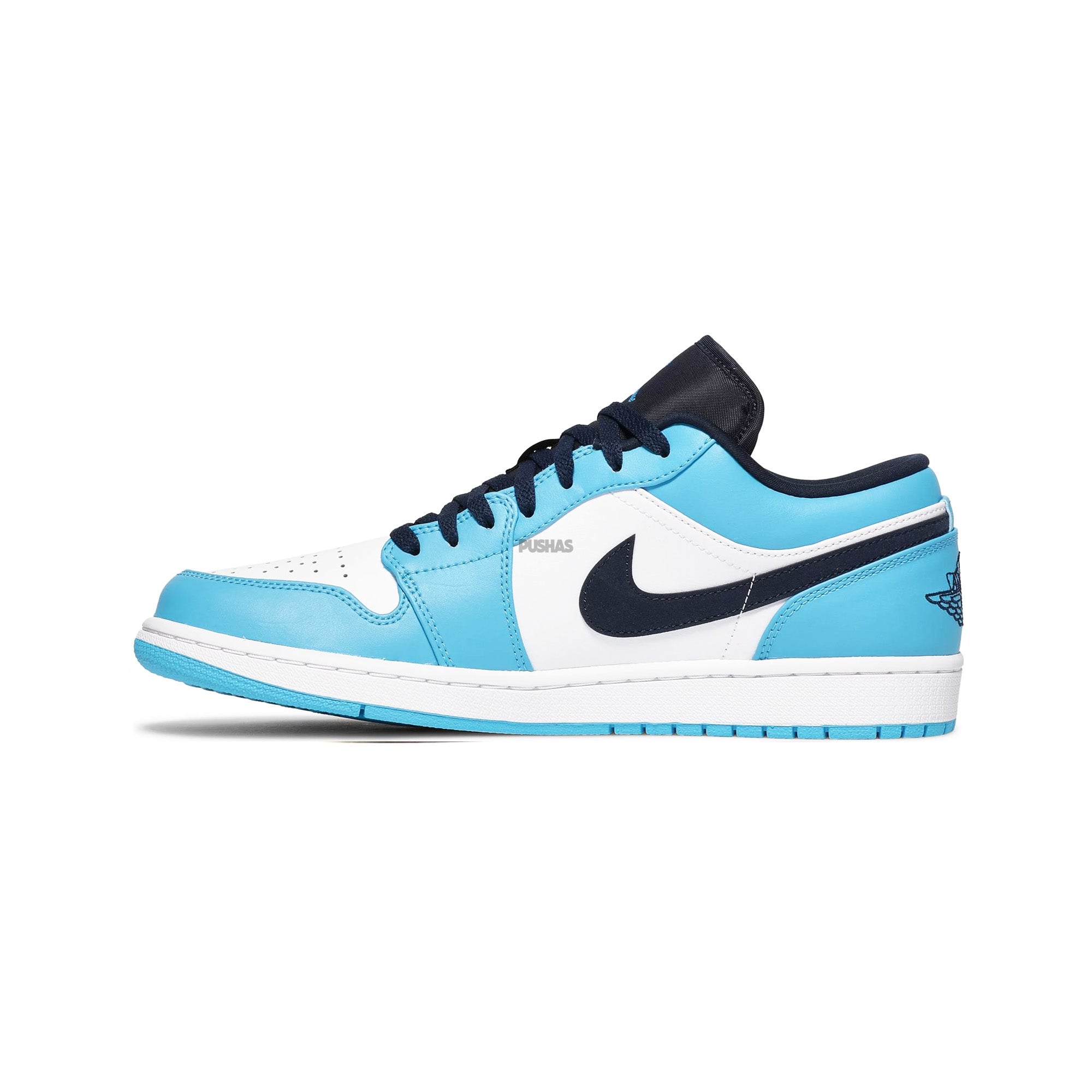 Air Jordan 1 Low 'UNC' Men's Basketball Shoes - Classic Blue & White Sneakers for Casual Wear, Street Style & Court Performance