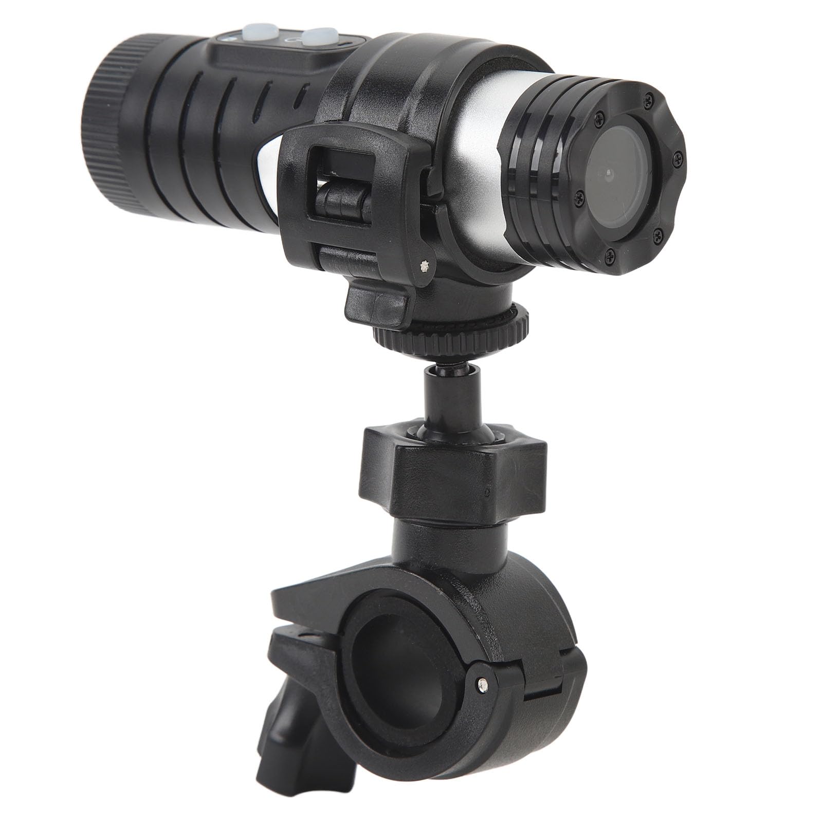 **Akozon H68B 4K Waterproof Action Camera with Anti-Shake - Helmet & Bike Mount Included - Ideal for Motorcycle, Cycling, Surfing & Outdoor Sports (Silver)**