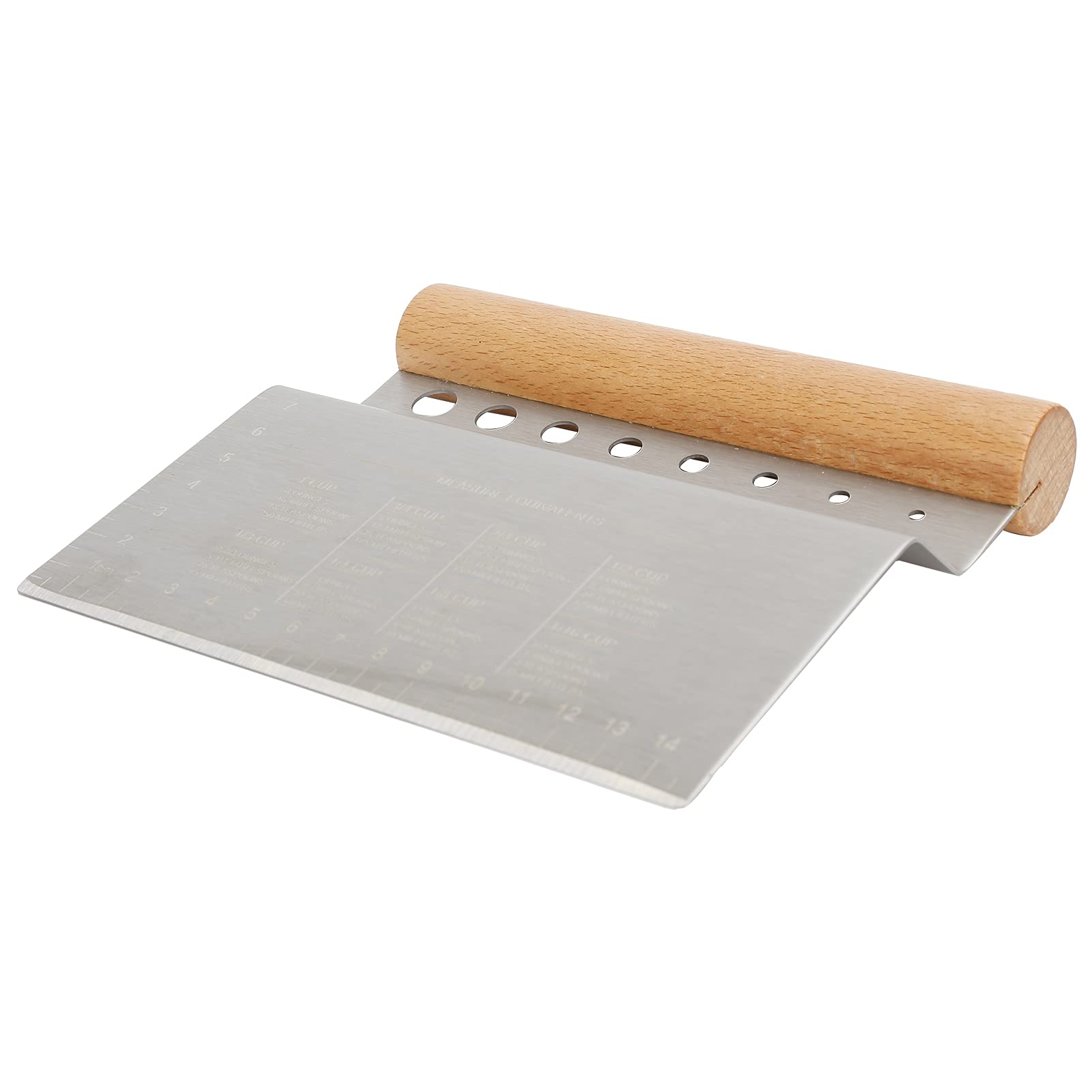 8-Hole Stainless Steel Dough Knife & Leaf Remover - Professional Pizza Dough Cutter for Baking, Cooking & Kitchen Prep - Ideal for Homemade Pizza, Bread Making & Pastry Preparation
