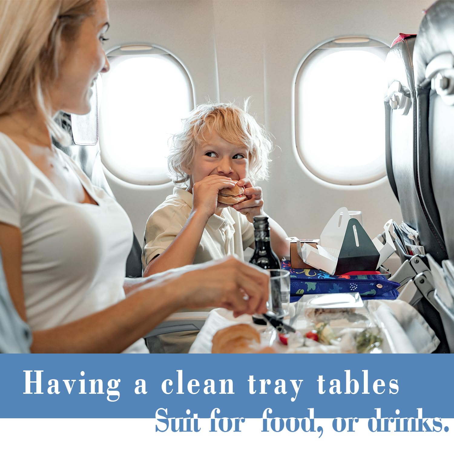 Portable Kids Travel Tray with Storage Pockets - Dinosaur Print Airplane & Train Activity Tray for Toddlers & Adults - Perfect for Snacks, Toys & Entertainment During Flights & Road Trips