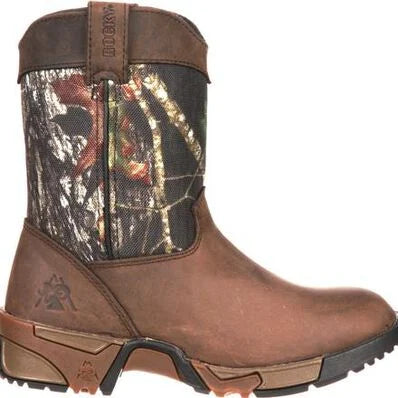 Rocky Kids' Aztec Print Waterproof Rain Boots for Boys & Girls - Perfect for Puddles, Mud, and Outdoor Play