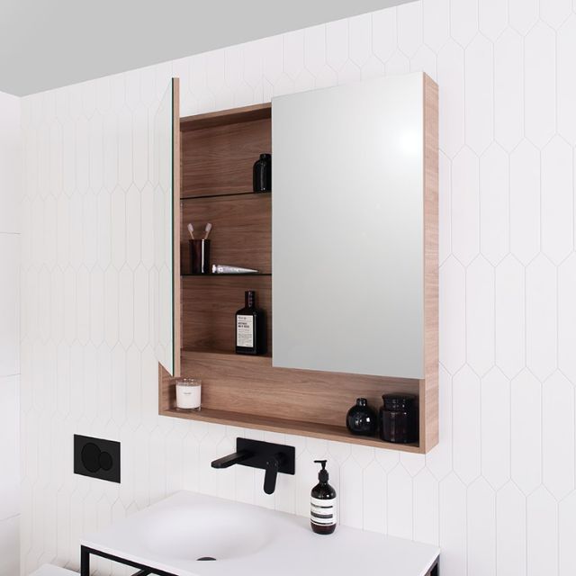 ADP Eli Shaving Cabinet - Wall Mounted Bathroom Storage with Mirror, Perfect for Grooming and Organizing Toiletries in Modern Homes