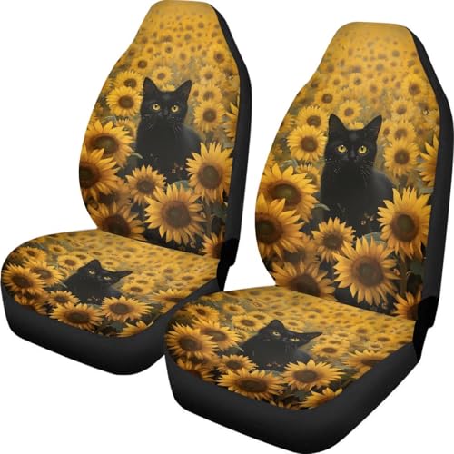 Sunflower Black Cat