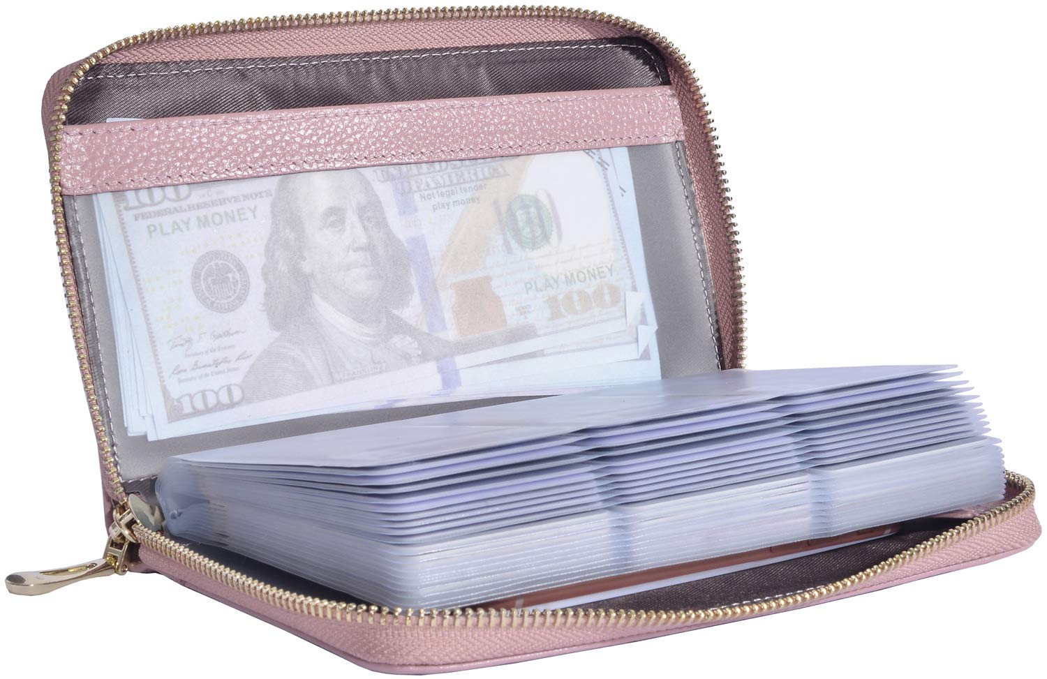 Premium RFID Blocking Leather Wallet for Women - Slim Zipper Credit Card Holder & Cash Purse | Perfect for Travel, Shopping, and Everyday Use