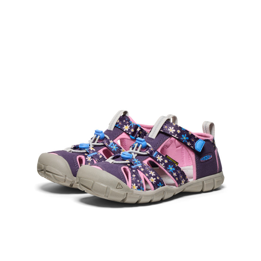 Seacamp II CNX Big Kids' Water Shoes for Boys & Girls - Daisies/Marina Color | Lightweight & Quick-Dry for Beach, Pool, Boating & Outdoor Activities