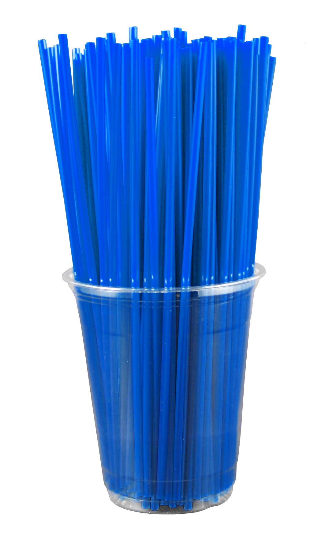 Collins Reusable Blue Drinking Straws - Eco-Friendly BPA-Free Plastic Straws (Box of 500) | Perfect for Parties, Restaurants, and Home Use