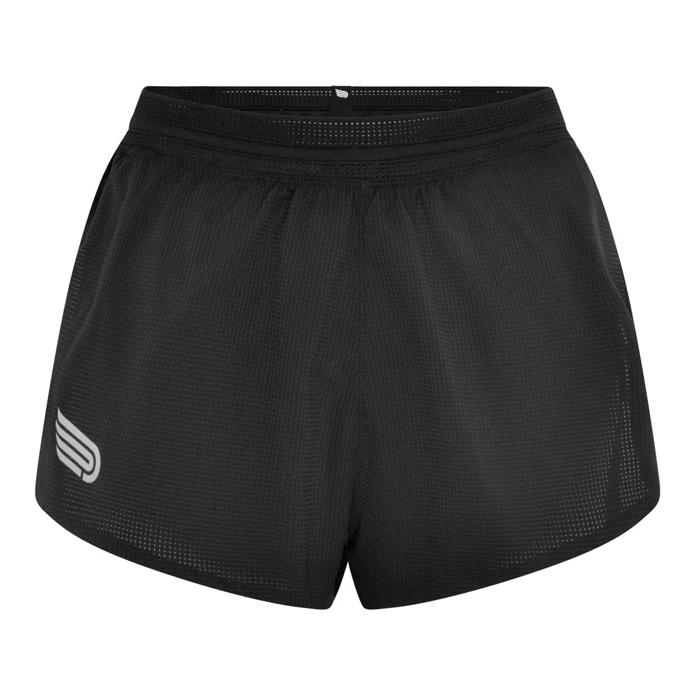 Pressio Women's Run Elite 2 Shorts - Black/Silver - Lightweight Running Shorts for Women - Perfect for Jogging, Gym Workouts & Outdoor Activities