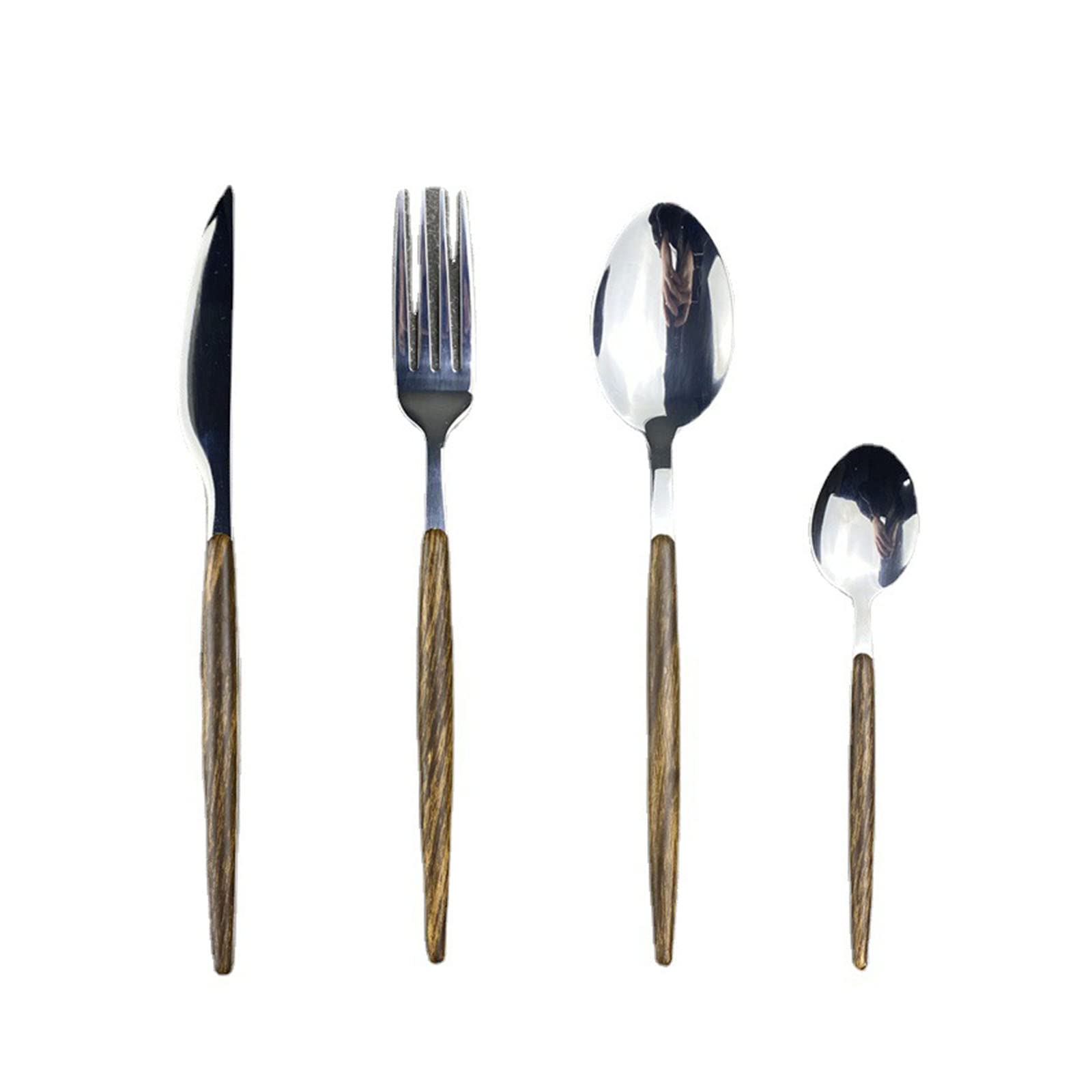 Premium 20-Piece Stainless Steel Silverware Set with Steak Knives for 4 - Mirror Polished Flatware Cutlery Set for Home, Kitchen, Restaurant & Hotel - Dishwasher Safe Utensils with Bamboo Storage Box - Perfect for Dinner Parties, Wedding Gifts & Fine Dining Experience