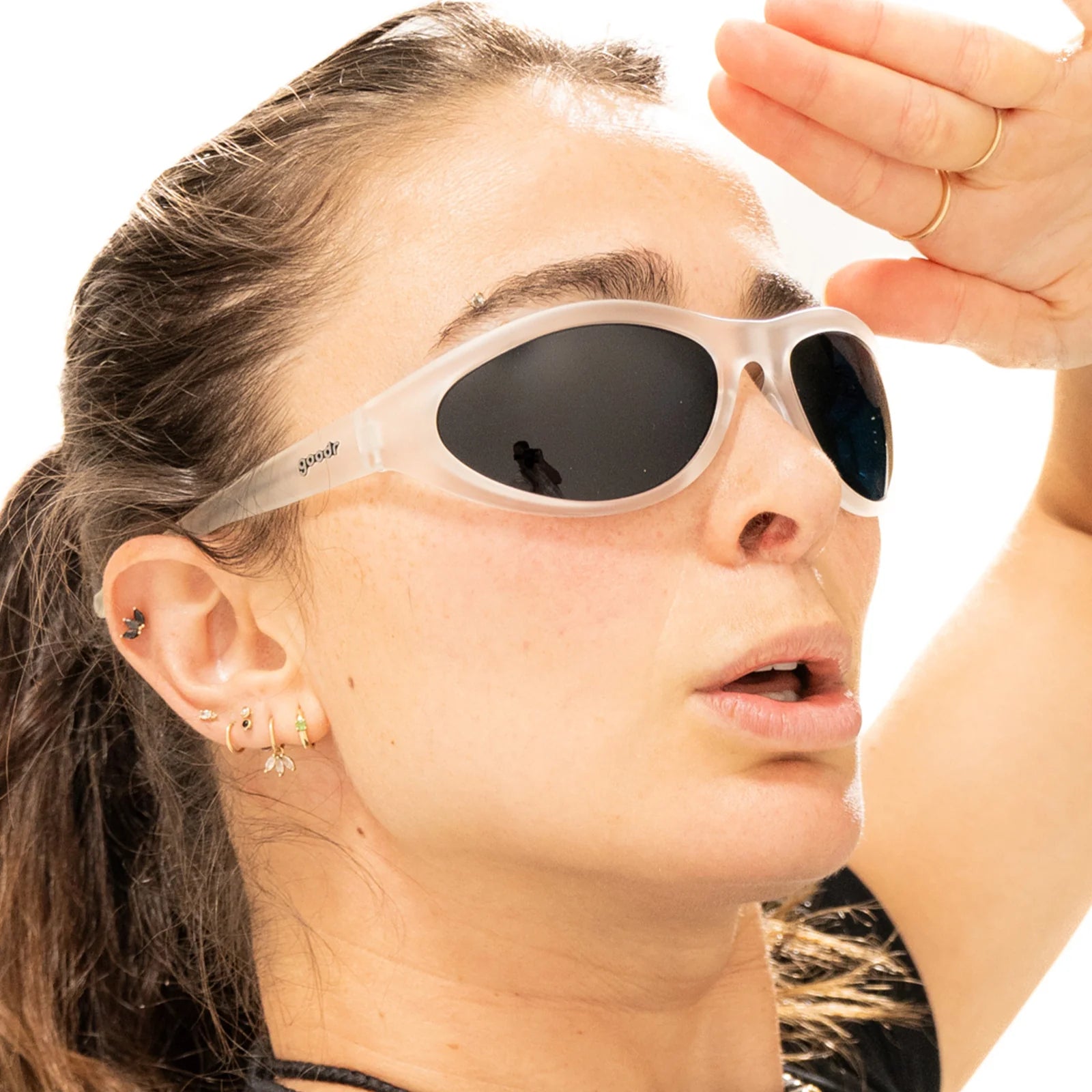 Goodr Cleared For Take Off Sunglasses - Polarized Aviator Shades for Men & Women - Perfect for Running, Driving, and Outdoor Activities