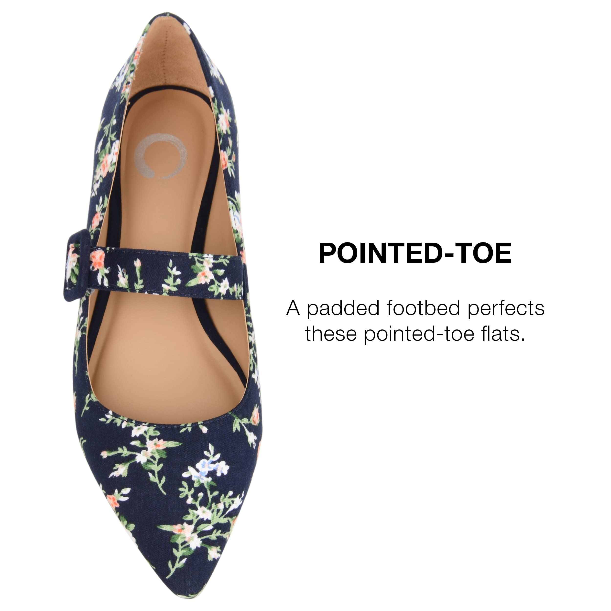 Journee Women's Karissa Comfortable Dress Flats - Stylish & Versatile Ballet Flats for Work, Office, and Casual Outfits
