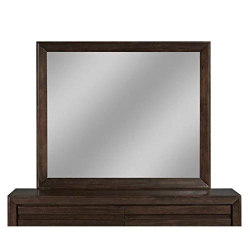 Modus Furniture Element Mirror - Chocolate Brown Wall Mirror for Living Room, Bedroom & Entryway - Elegant Home Decor & Functional Mirror for Vanity, Hallway & Dressing Area