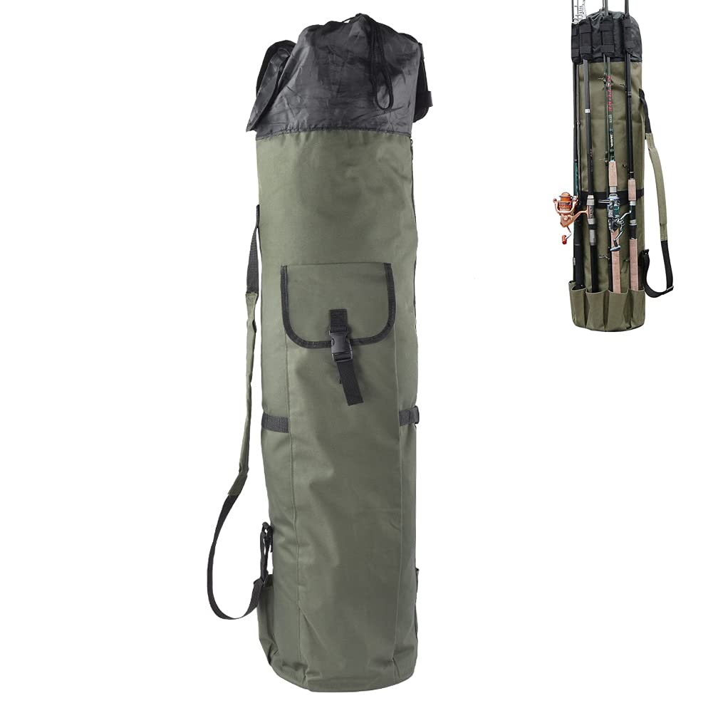 LZKW Waterproof Fishing Tackle Bag - Large Capacity Reversible Zipper Storage for Bait, Lures & Gear - Perfect for Saltwater Fishing, Beach Trips & Outdoor Adventures