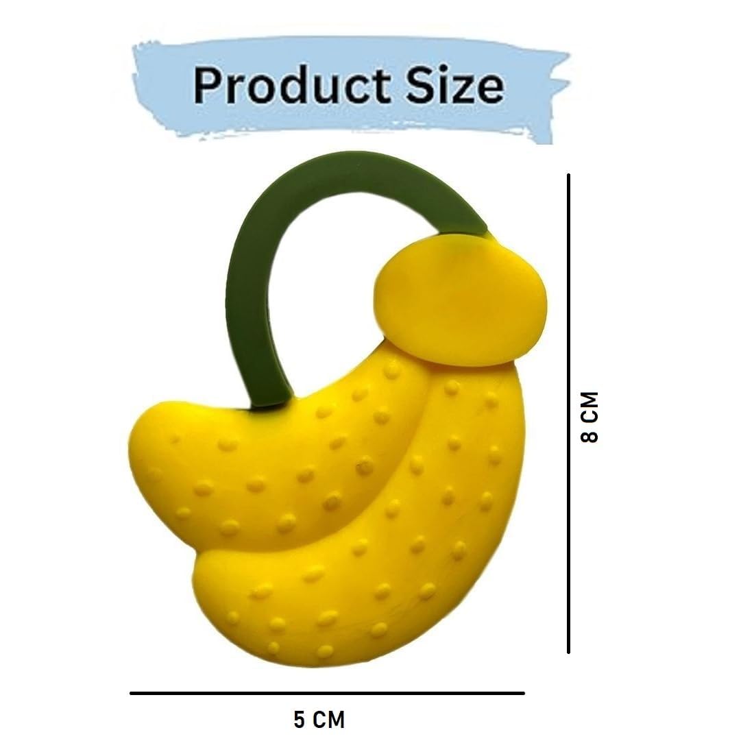 Kritiu Fruits Teether & Spoons Set - BPA-Free Silicone Baby Feeding Utensils for Infants 6+ Months | Soft, Safe Teething Spoon for Toddlers | Perfect for Baby-Led Weaning & First Foods (Yellow Banana & Olive Green) | Ideal for Home, Travel & Daycare Use