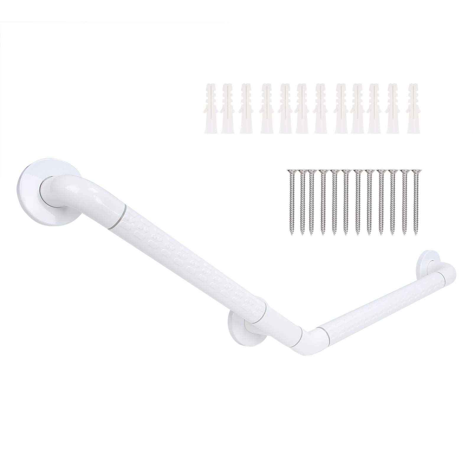 Stainless Steel Bathroom Handrail - 300KG Weight Capacity, Shower Safety Handle with Accessories for Elderly & Disabled - Ideal for Home, Hospital & Assisted Living Facilities