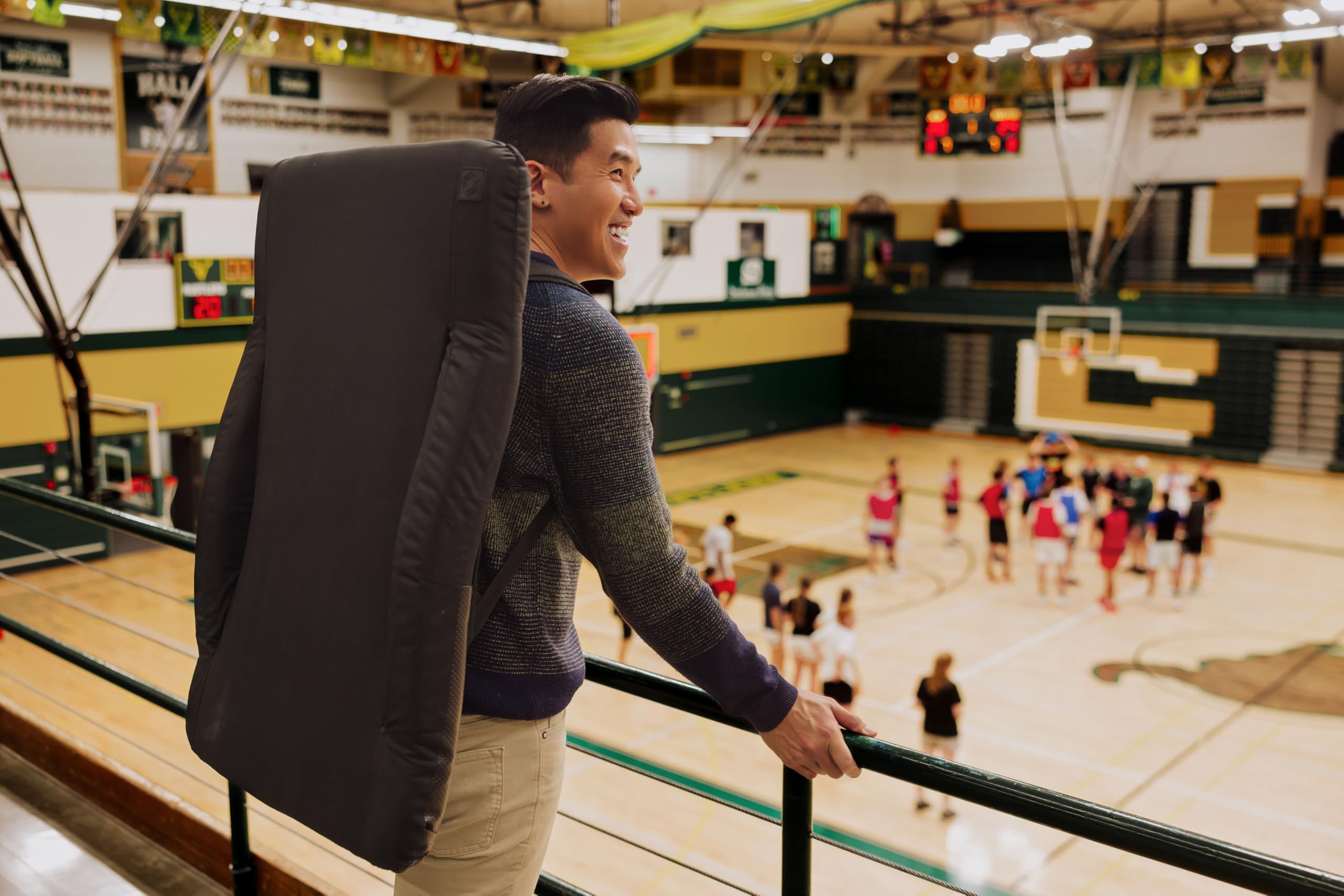 PICNIC TIME NCAA Ventura Reclining Stadium Chair - Portable Back Support Bleacher Seat for Football Games, Beach, Camping & Outdoor Events - Comfortable Floor Chair with Adjustable Recline