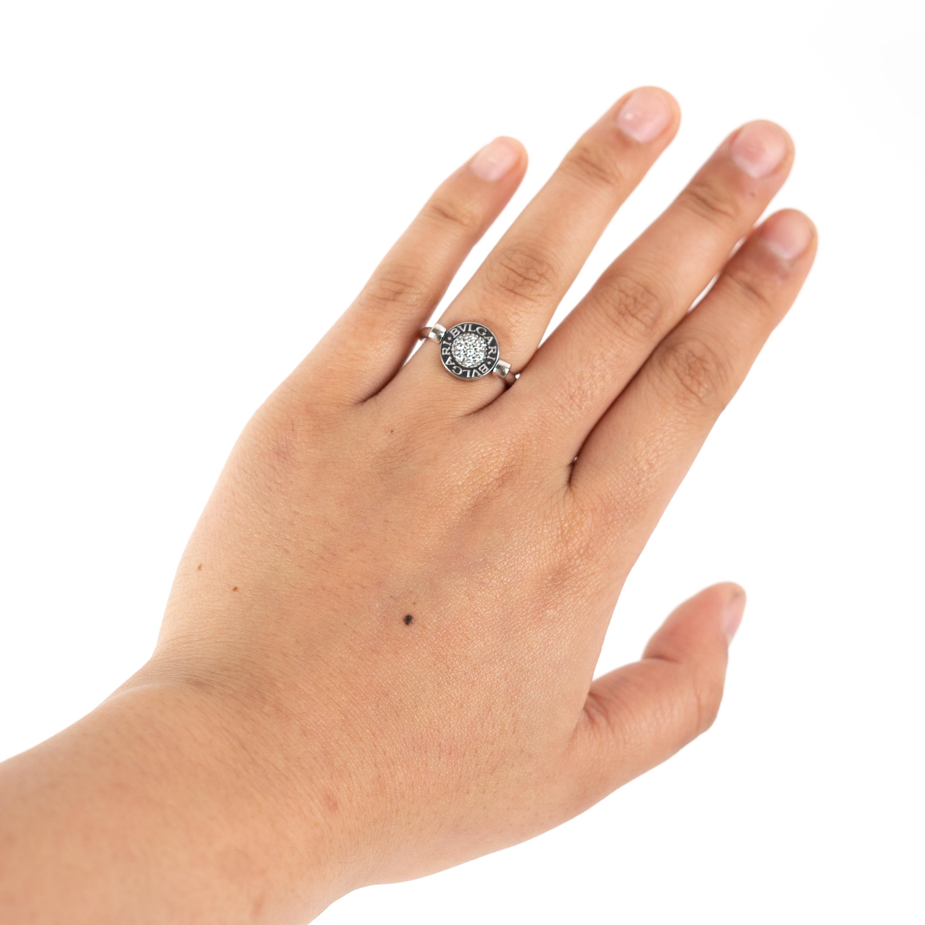 Bvlgari 18K White Gold Ring - Size 53 | Luxury Diamond Jewelry for Women | Perfect for Weddings, Anniversaries & Special Occasions