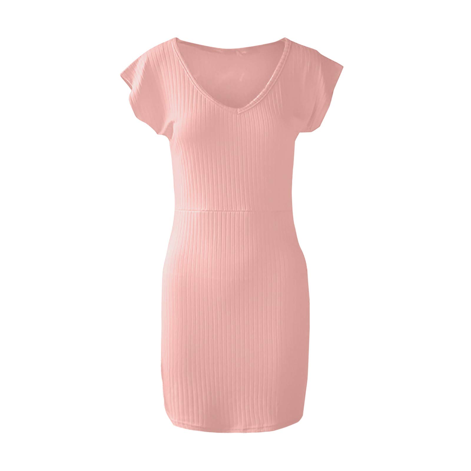 Ogiraw Women's Summer Dress - Casual V-Neck Solid Color Plus Size Dresses for Women | Sexy & Fashionable Outfit for Beach, Party & Date Night