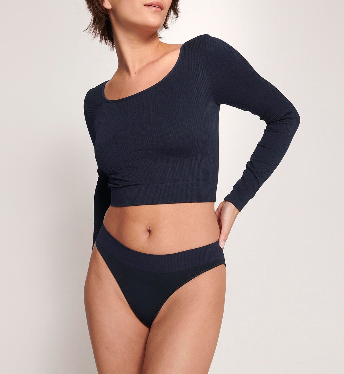 SLOGGI EVER INFUSED ALOE CROP TOP LS - Women's Long Sleeve Comfort Shirt for Yoga, Lounge & Everyday Wear