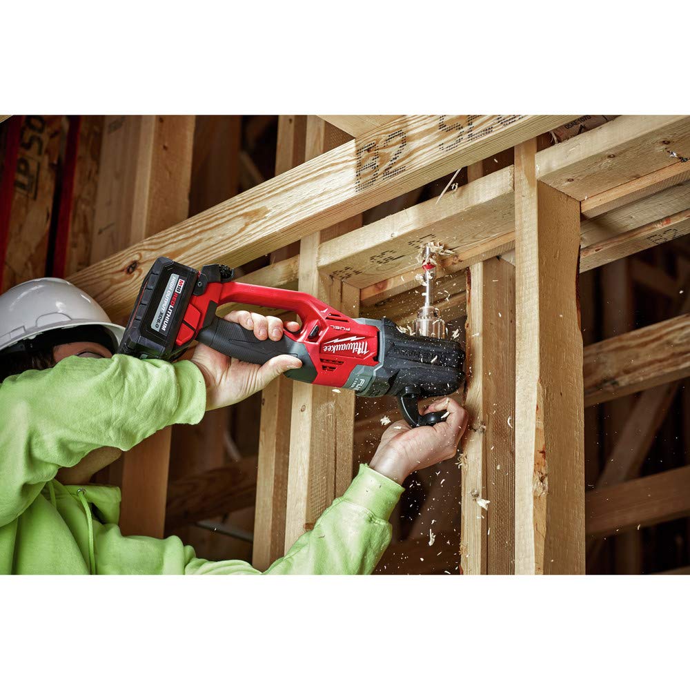 Milwaukee 2807-20 M18 FUEL HOLE HAWG Brushless Cordless Right Angle Drill - 1/2 Inch Chuck, 18V Lithium-Ion Battery (Tool Only) - Perfect for Tight Spaces, Plumbing, Electrical Work & Construction Projects