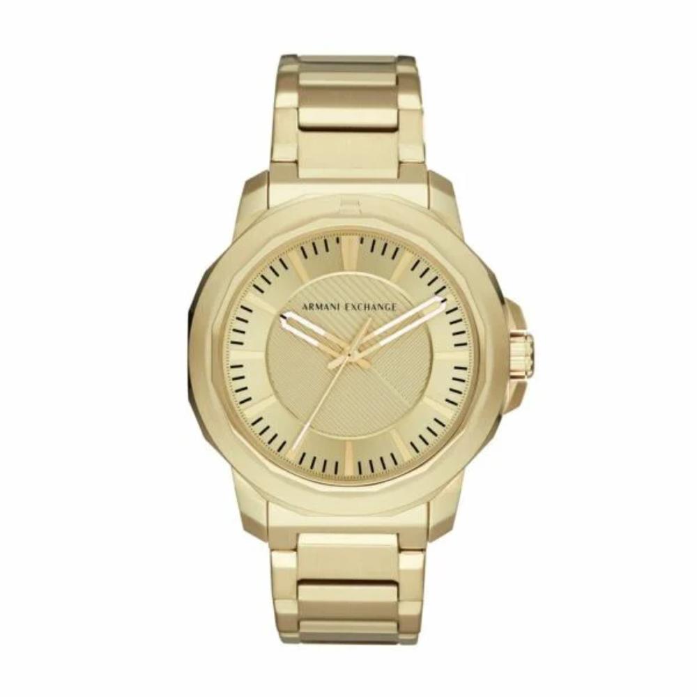 Armani Exchange AX1901P Men's Analog Watch with Gold Dial - Stylish Casual & Business Wear for Men