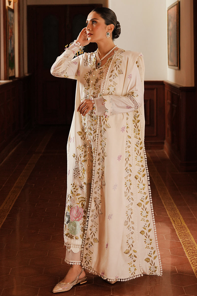 IVORY GARDEN 3-Piece Satin Embroidered Women's Suit Set - Elegant Formal Outfit for Weddings, Parties & Special Occasions