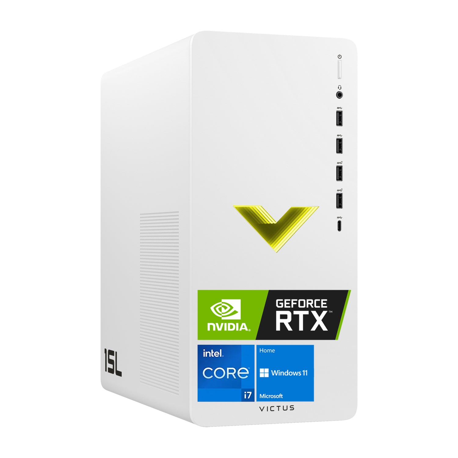 HP Victus 15L Gaming Desktop PC - Intel Core i7, 16GB RAM, NVIDIA GeForce RTX 4060, 256GB SSD, Windows 11 Home (White) | Powerful Tower Computer for Gaming, Streaming & Creative Work
