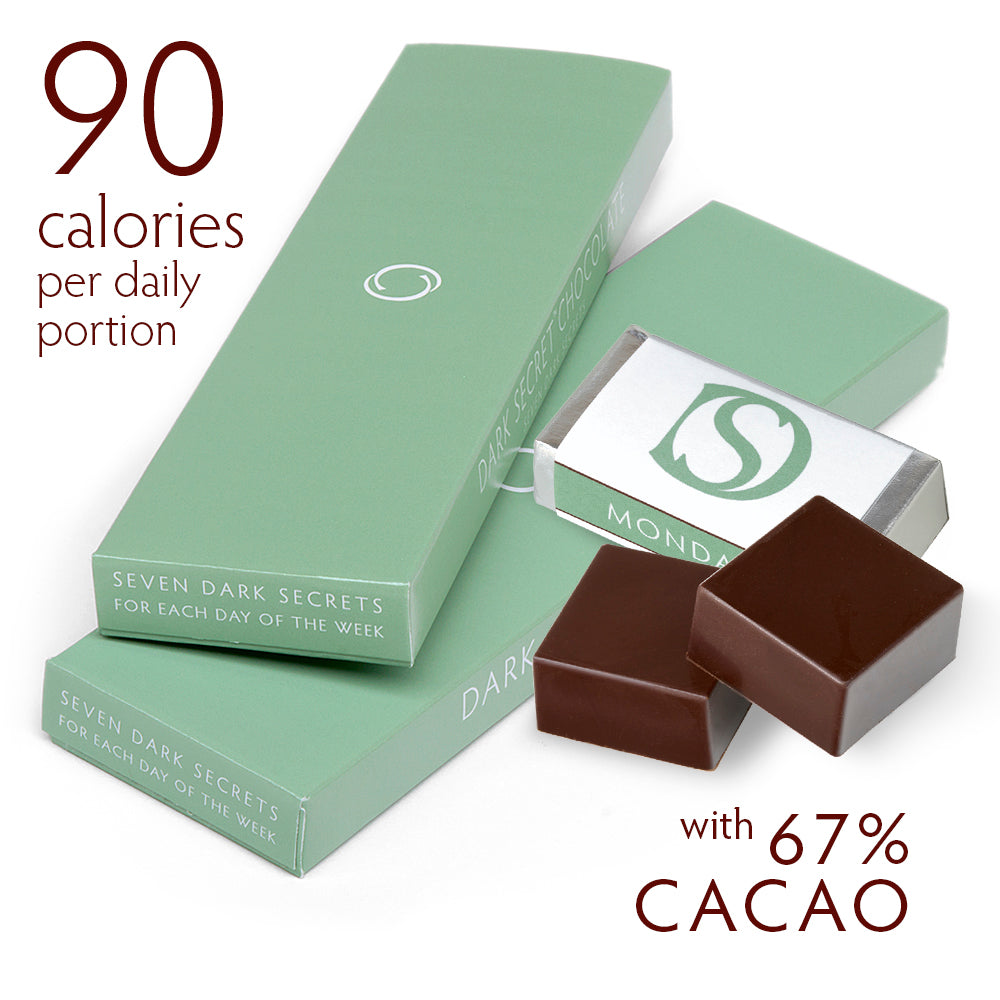 Premium Dark Chocolate Bars with 67% Cacao - 2 Pack (14-Day Supply) | Rich Cocoa Flavor for Gourmet Desserts, Gift Giving & Healthy Snacking
