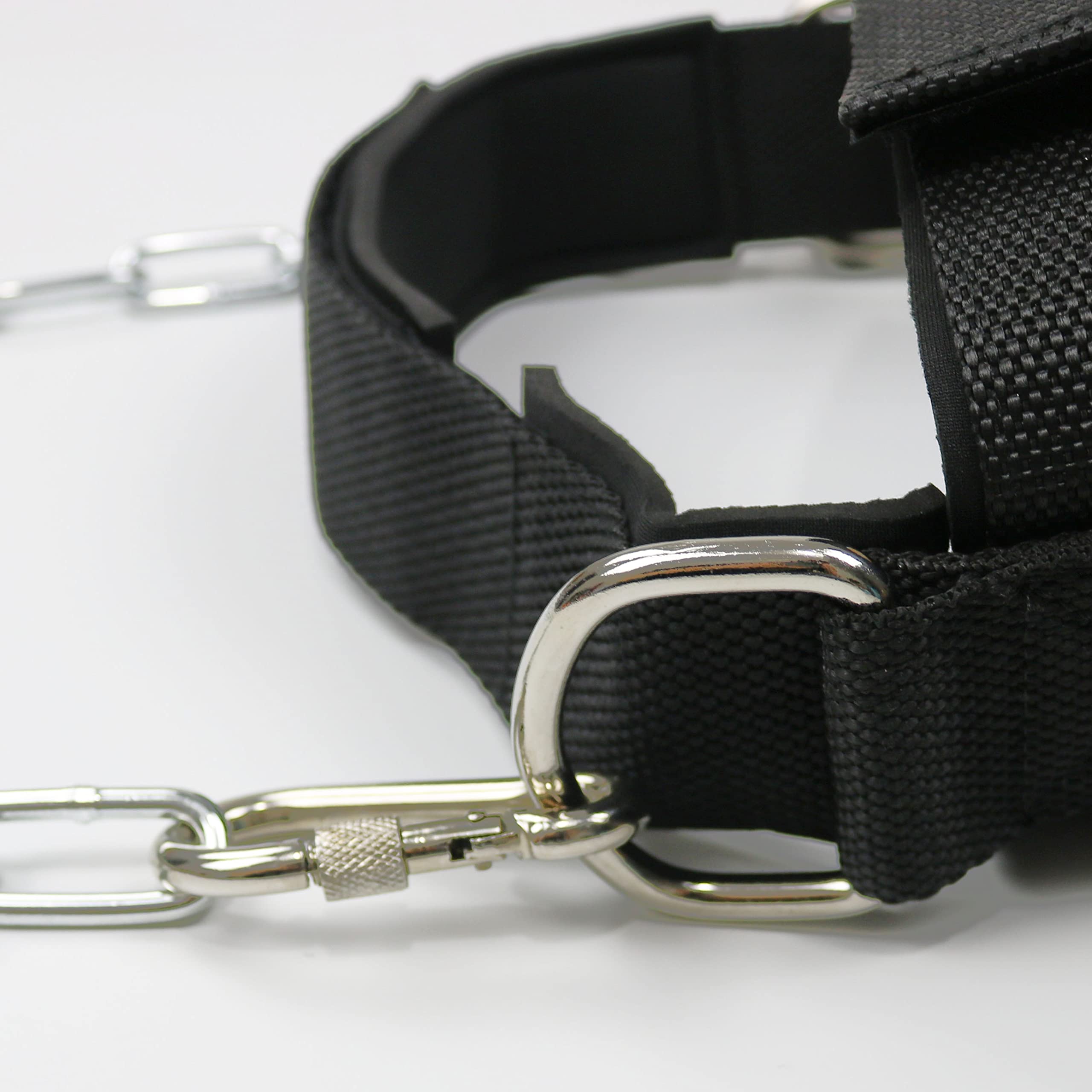 Adjustable Neck Harness with Heavy Duty Steel Chain for Head Lifting & Neck Exercises - Gym Equipment for Muscle Growth, Core Strength Training & Posture Improvement - Perfect for Home Workouts, Powerlifting & Athletic Training
