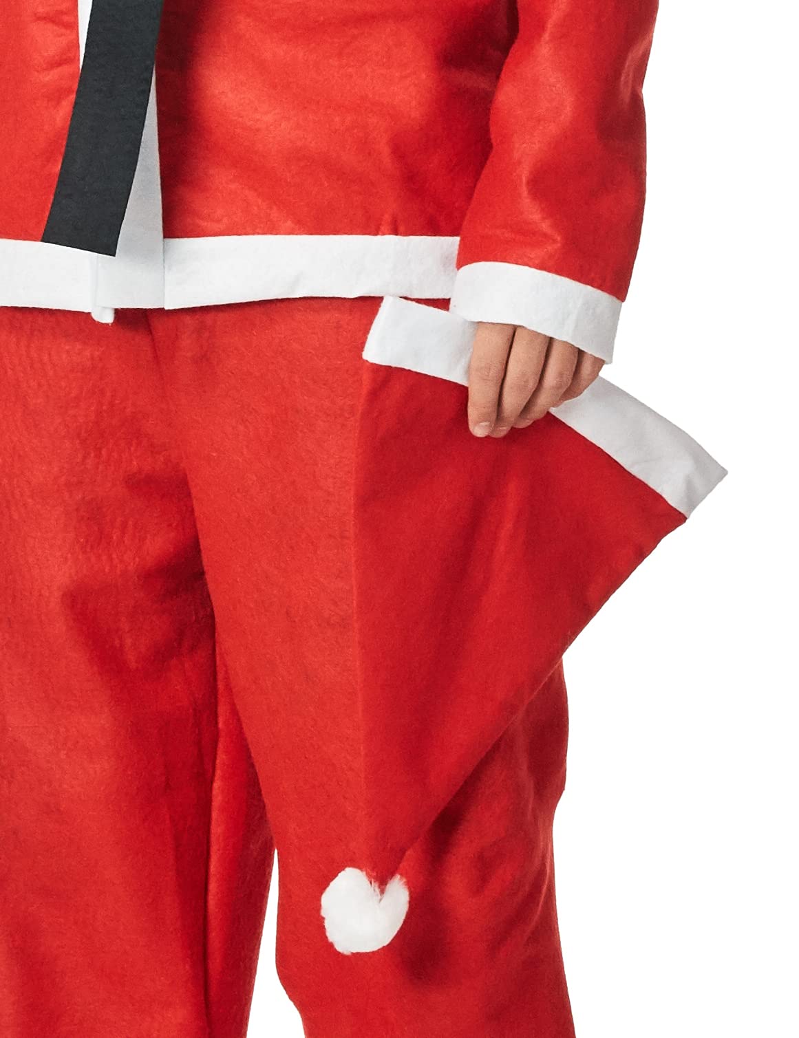 Forum Novelties Simply Santa Costume for Adults - Classic White & Red Christmas Outfit with Hat & Belt - Perfect for Holiday Parties, Christmas Events & Festive Family Photos