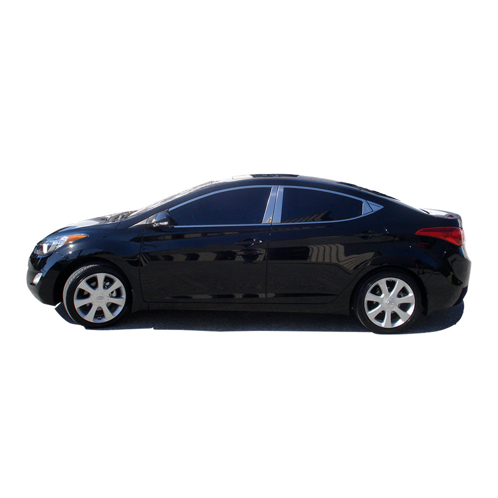10pcs Stainless Steel Pillar Post Trim for 2011-2013 Hyundai Elantra - Exterior Car Door Window Trim Cover - Enhances Vehicle Appearance & Protects Against Scratches - Perfect for Car Detailing & Customization