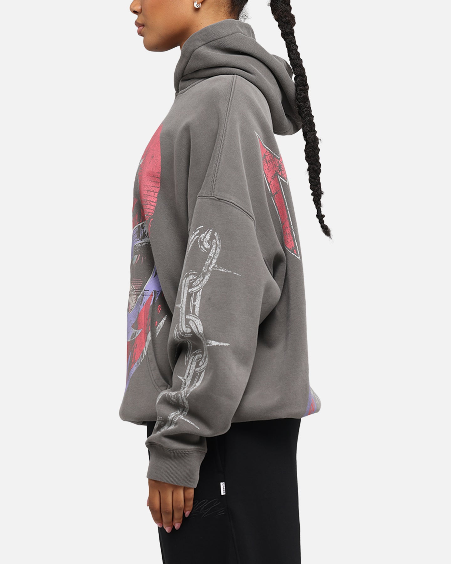 Marvel X-Men Magneto Premium Hoodie - Washed Charcoal - American Thrift - Superhero Cosplay & Casual Wear