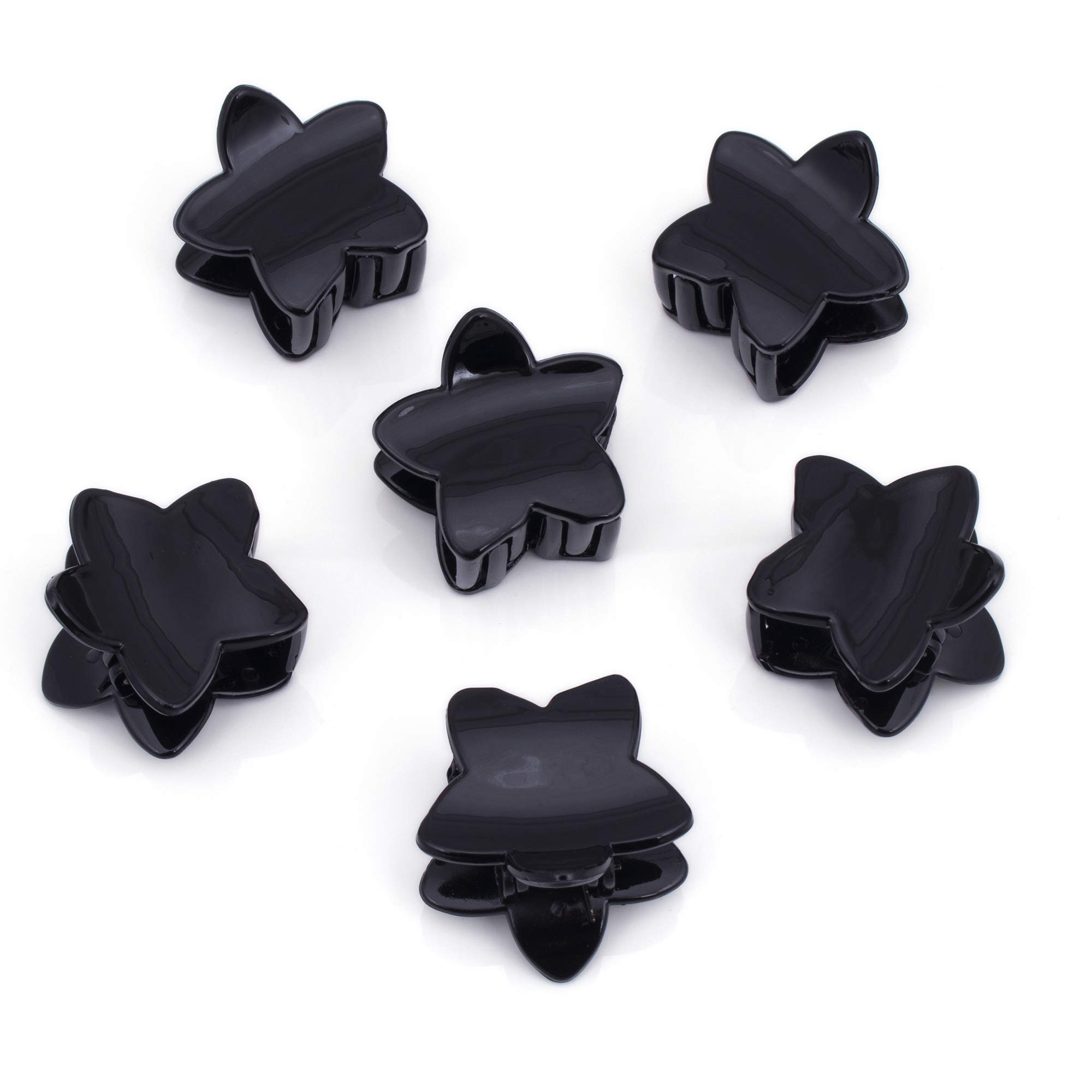 Elegant Black Butterfly Hair Clips for Women & Girls - Pack of 6 Medium Hair Accessories (SKR70574) | Perfect for Weddings, Parties & Everyday Style