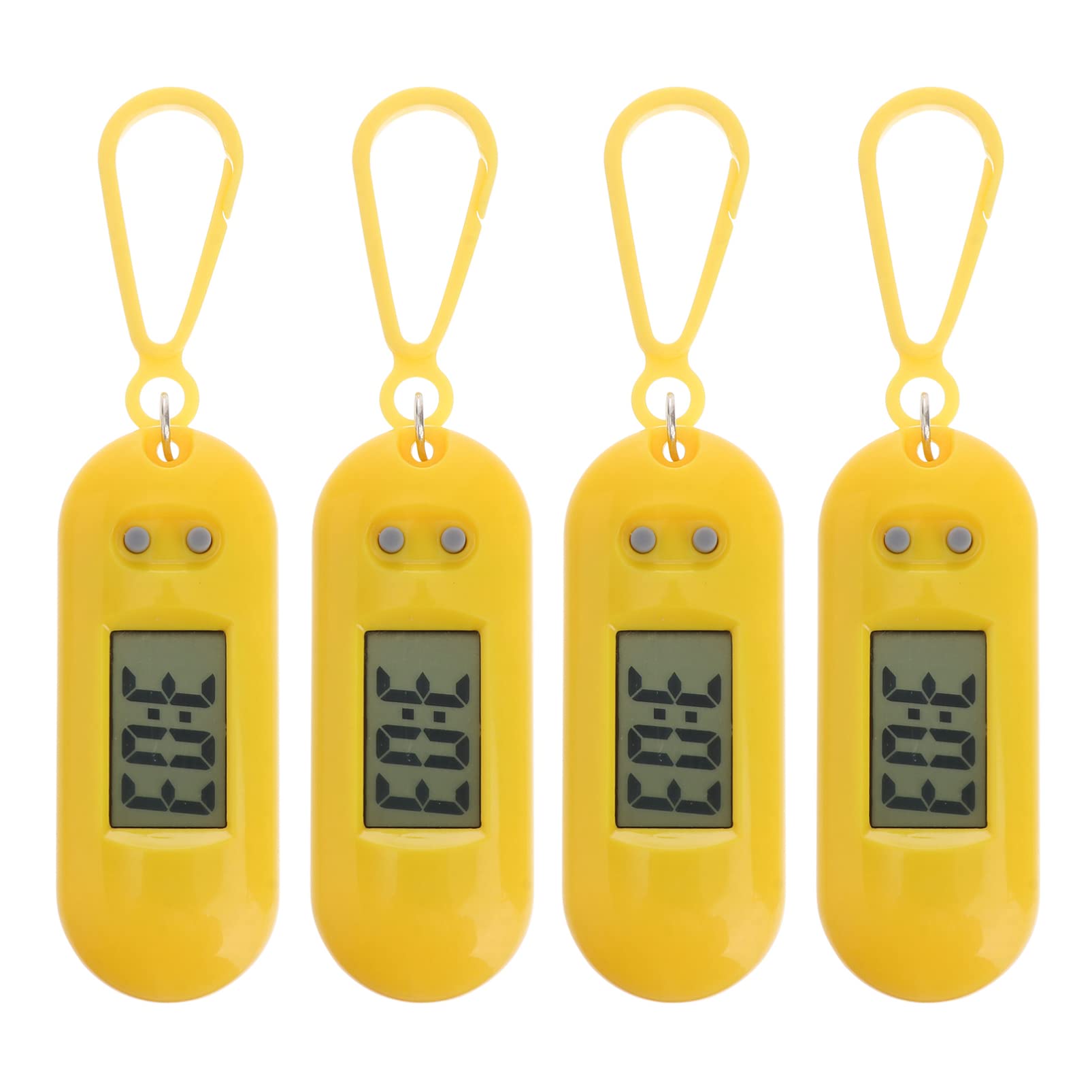 Hemobllo 4 Pack LED Keychain Pocket Watches - Digital Electronic Smart Watch for Bags, Keys & Home Decor - Perfect for Gifts, Travel & Everyday Use (Random Colors)