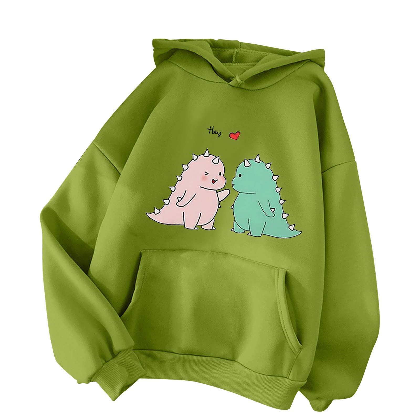 Cute Cartoon Women's Sweatshirt - Casual Long Sleeve Pullover Hoodie with Drawstring, Striped Blouse for Workout & Lounge Wear | Perfect for Gym, Yoga, Running & Everyday Fashion